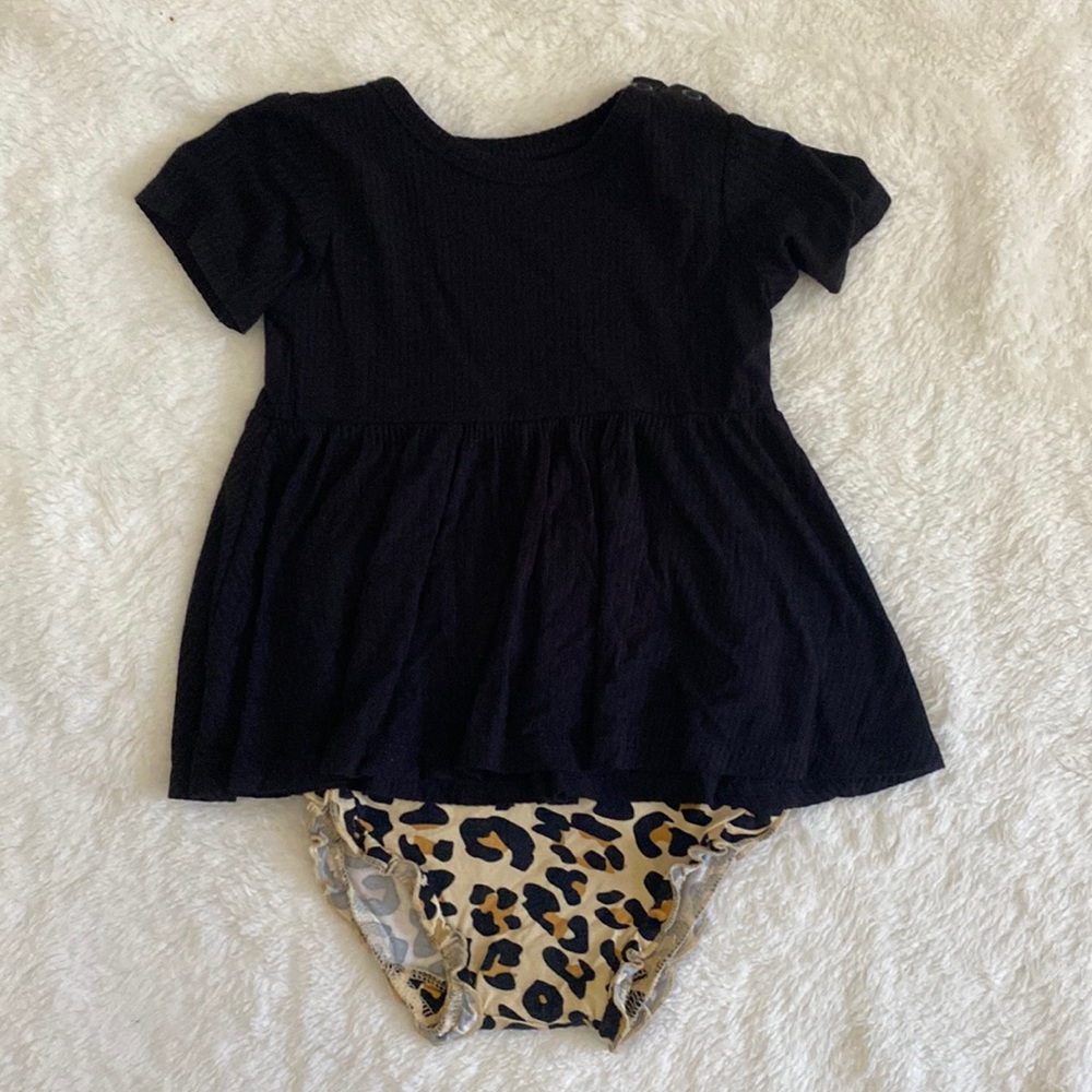 Posh Peanut Lana Peplum Bummie Set - 6-12m